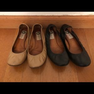 Lanvin flats - 2 pairs (Black & nude) *USED* sz37